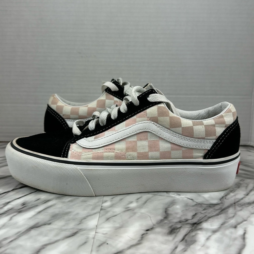 Vans old Skool checkerboard platform sneaker shoes